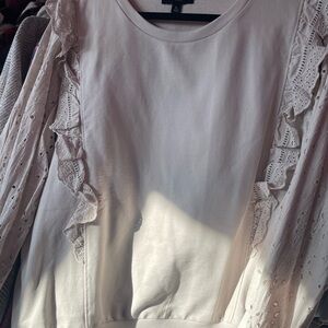 Chic Lace Sleeve Women's Sweater